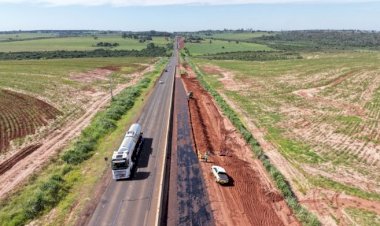 MUNDO NOVO: OBRAS DE FAIXAS ADICIONAIS NA BR-163 AVANÇAM PARA ETAPA DE PAVIMENTAÇÃO