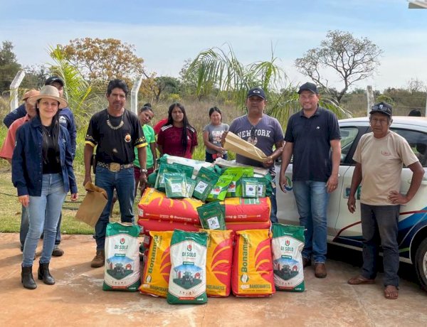 ENTREGA DE SEMENTES REFORÇA PRODUÇÃO AGRÍCOLA NA ALDEIA CERRITO, EM ELDORADO