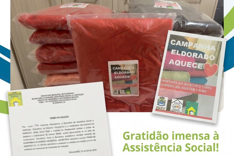 FUNDAÇÃO HOSPITALAR DE ELDORADO RECEBE DOAÇÃO DE COBERTORES PARA PACIENTES INTERNADOS