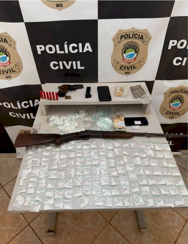 OPERAÇÃO CONTRA O TRÁFICO TERMINA COM CINCO PRESOS E APREENSÃO DE ARMAS E DROGAS EM ELDORADO